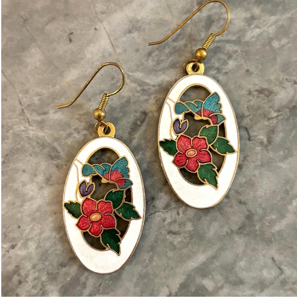 Vintage Floral Drop Earrings